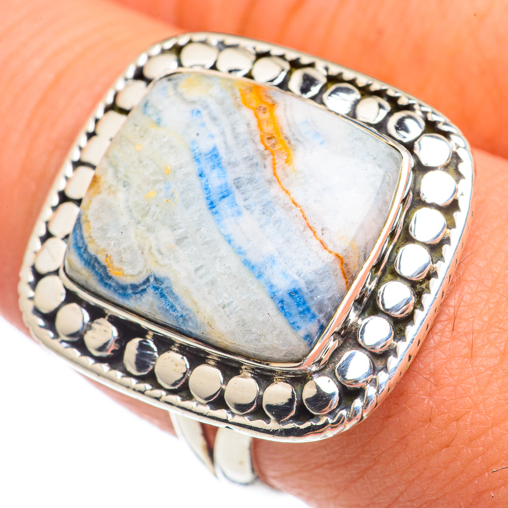 Blue Scheelite Rings handcrafted by Ana Silver Co - RING68905