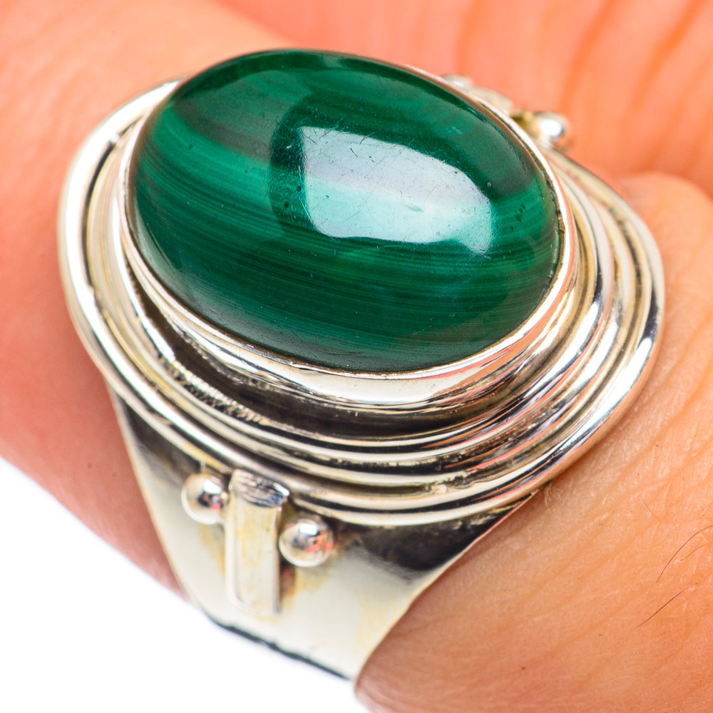 Malachite Rings handcrafted by Ana Silver Co - RING68907