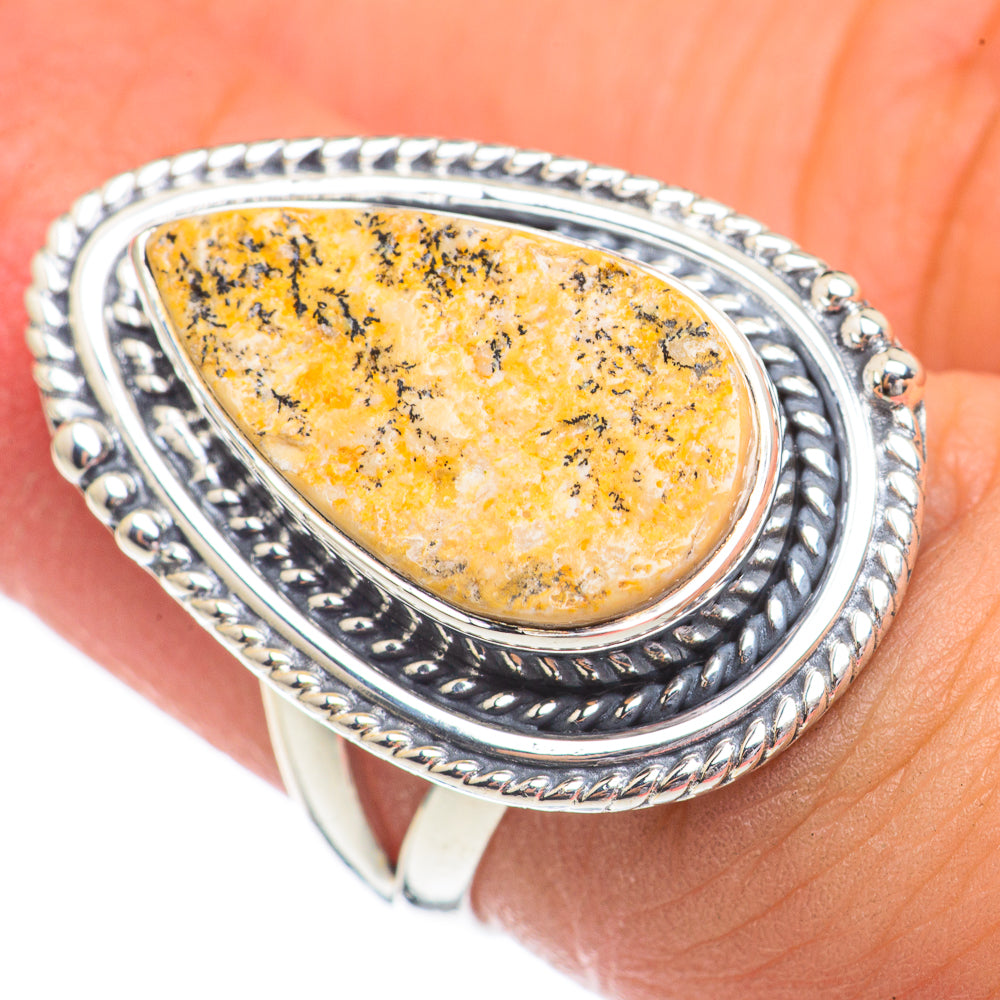Germany Psilomelane Dendrite Rings handcrafted by Ana Silver Co - RING68911