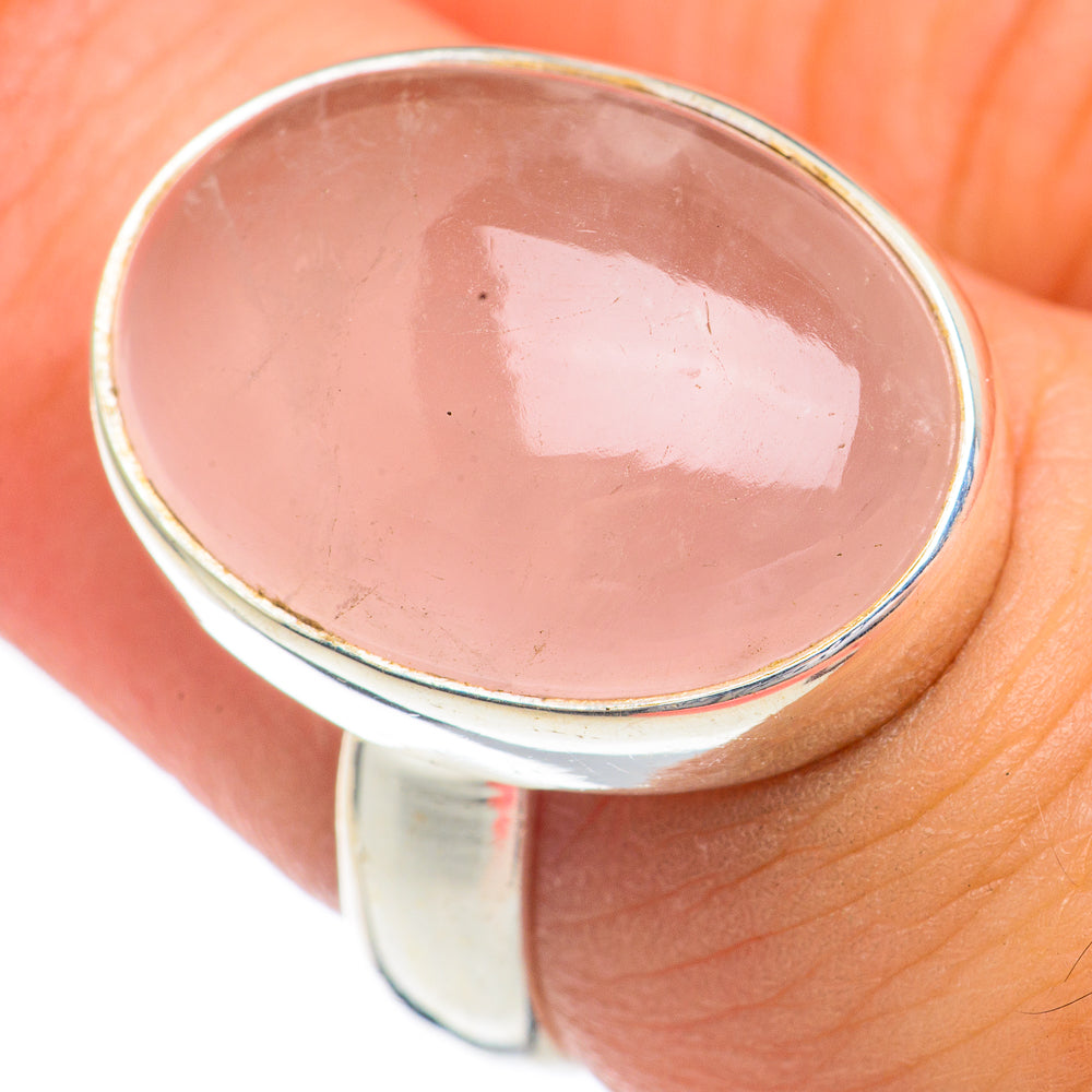 Rose Quartz Rings handcrafted by Ana Silver Co - RING68919