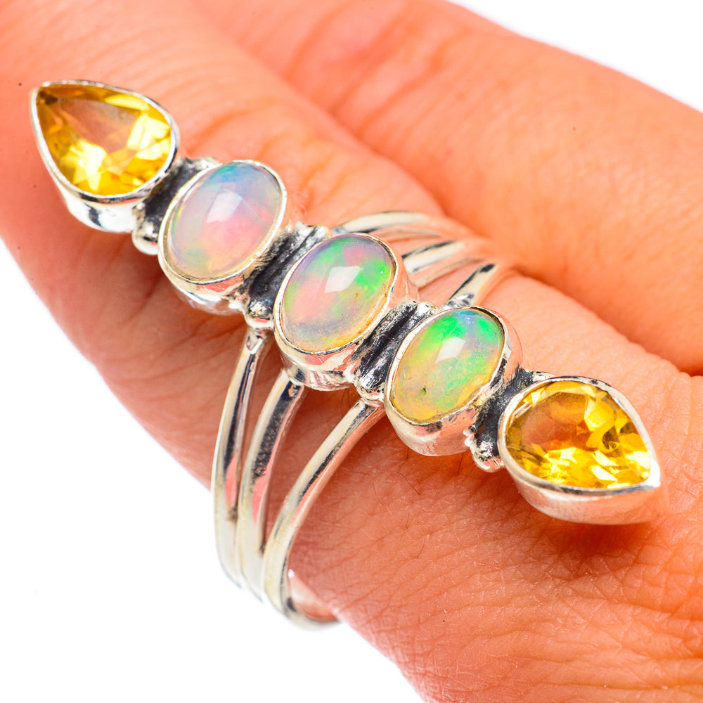 Ethiopian Opal Rings handcrafted by Ana Silver Co - RING68925
