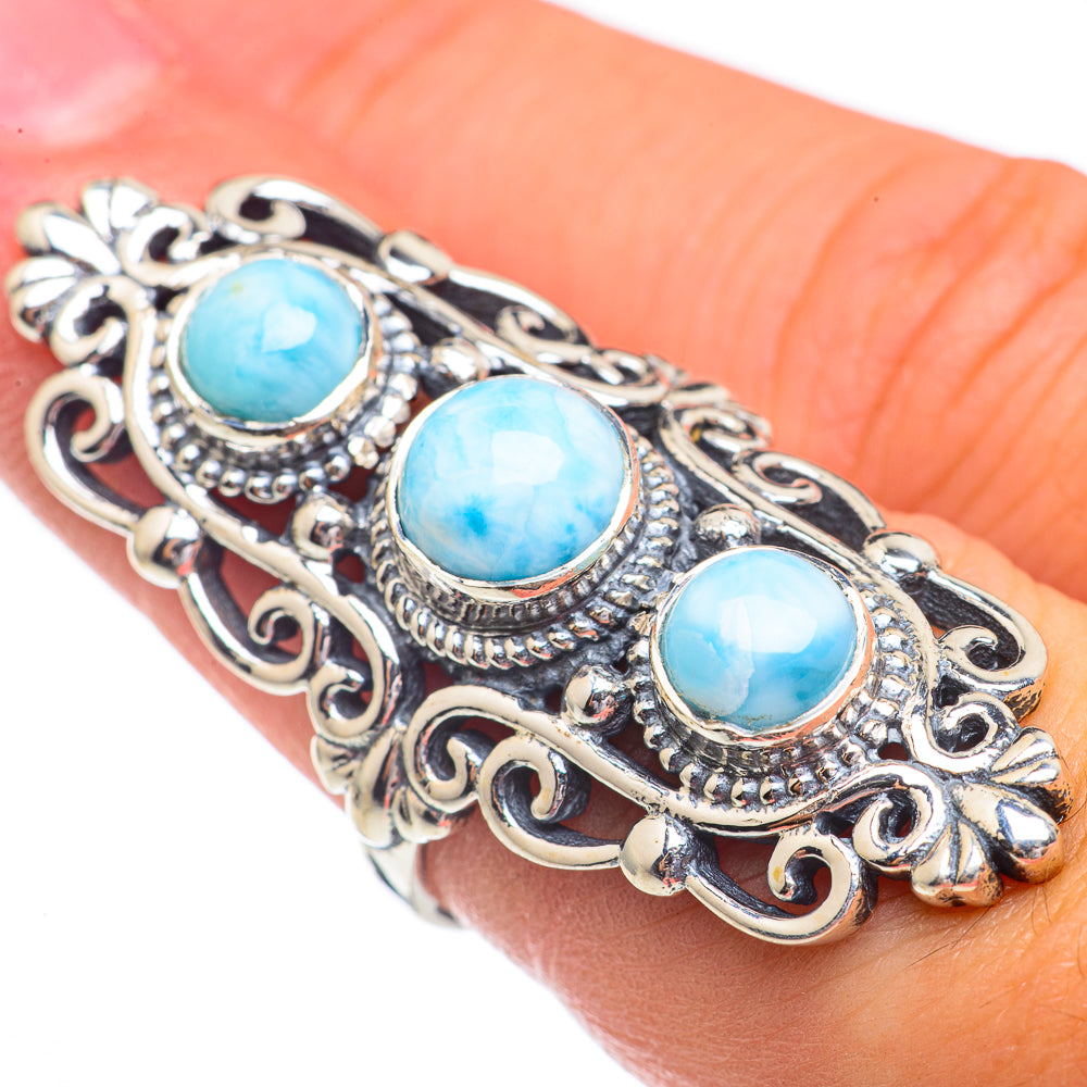 Larimar Rings handcrafted by Ana Silver Co - RING68931
