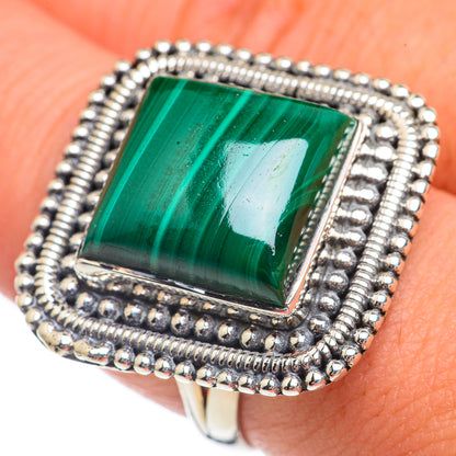 Malachite Rings handcrafted by Ana Silver Co - RING68933