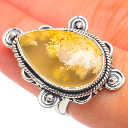 Plume Agate Rings handcrafted by Ana Silver Co - RING68937