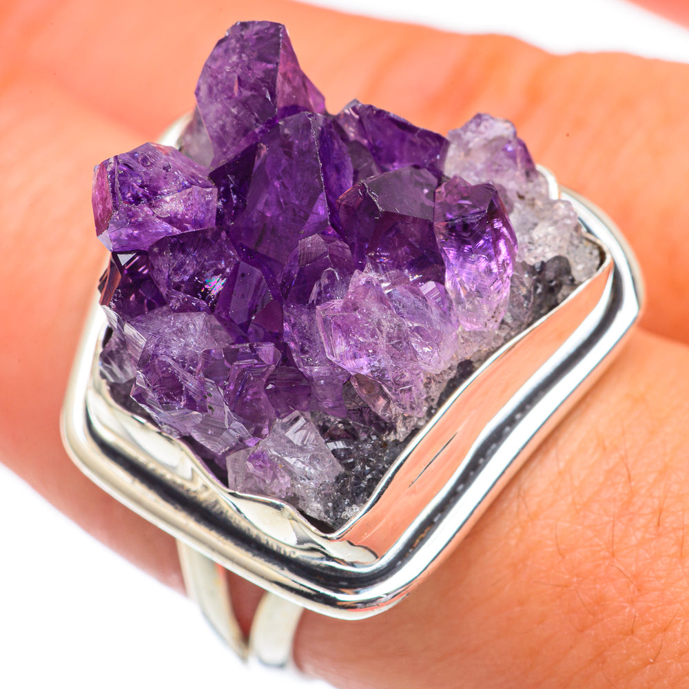 Amethyst Crystal Rings handcrafted by Ana Silver Co - RING68942