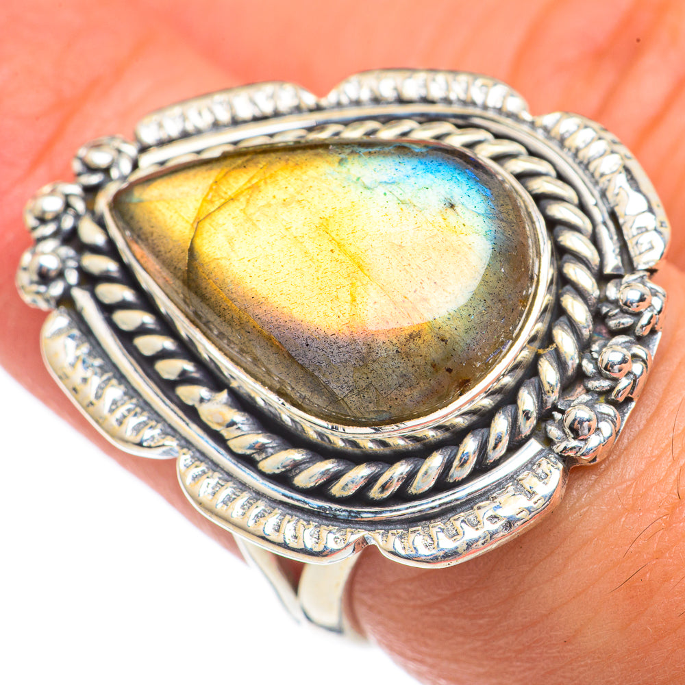 Labradorite Rings handcrafted by Ana Silver Co - RING68952
