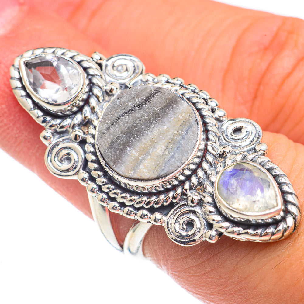 Desert Druzy Rings handcrafted by Ana Silver Co - RING68957