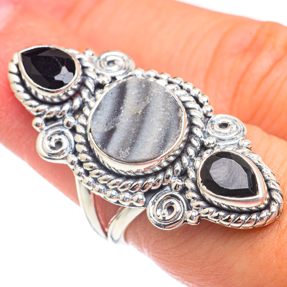 Desert Druzy Rings handcrafted by Ana Silver Co - RING68958