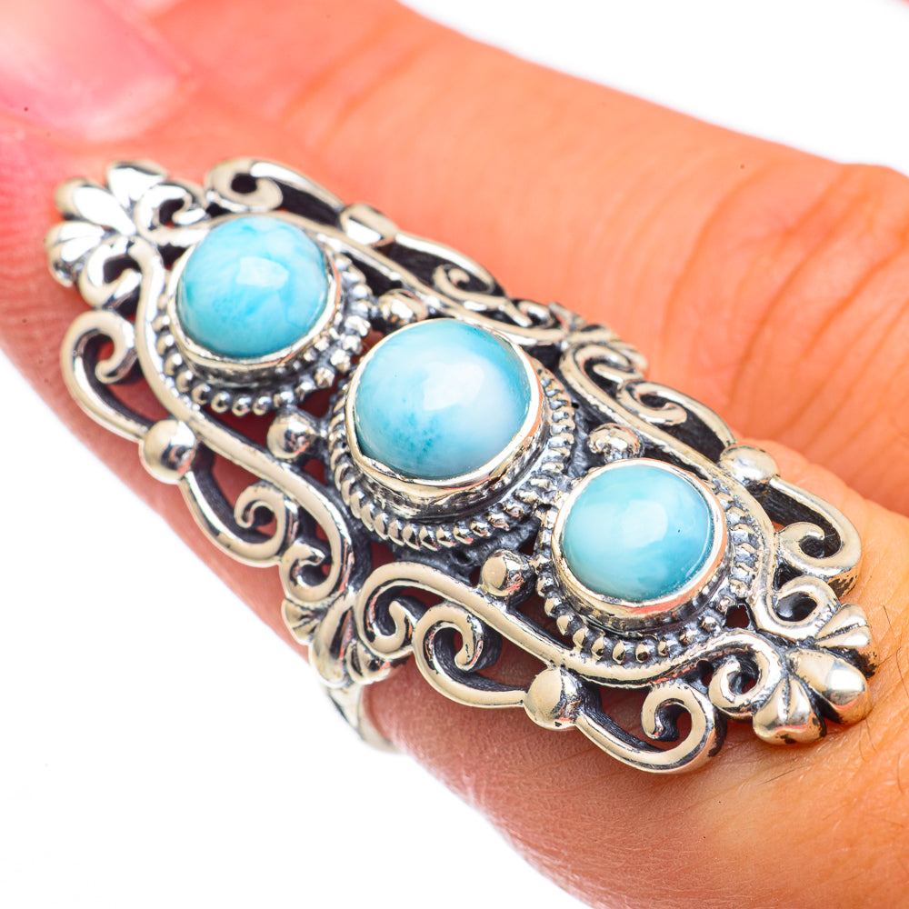 Larimar Rings handcrafted by Ana Silver Co - RING68959