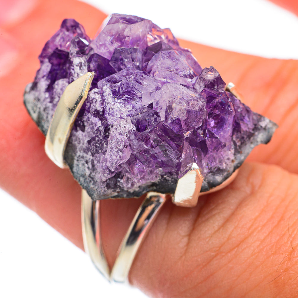 Amethyst Crystal Rings handcrafted by Ana Silver Co - RING68975