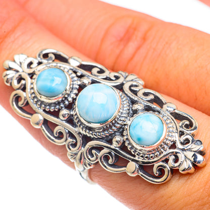Larimar Rings handcrafted by Ana Silver Co - RING68982