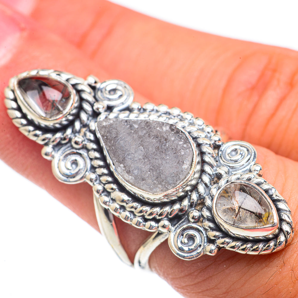 Desert Druzy Rings handcrafted by Ana Silver Co - RING68984