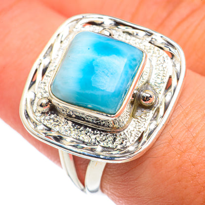 Larimar Rings handcrafted by Ana Silver Co - RING68985