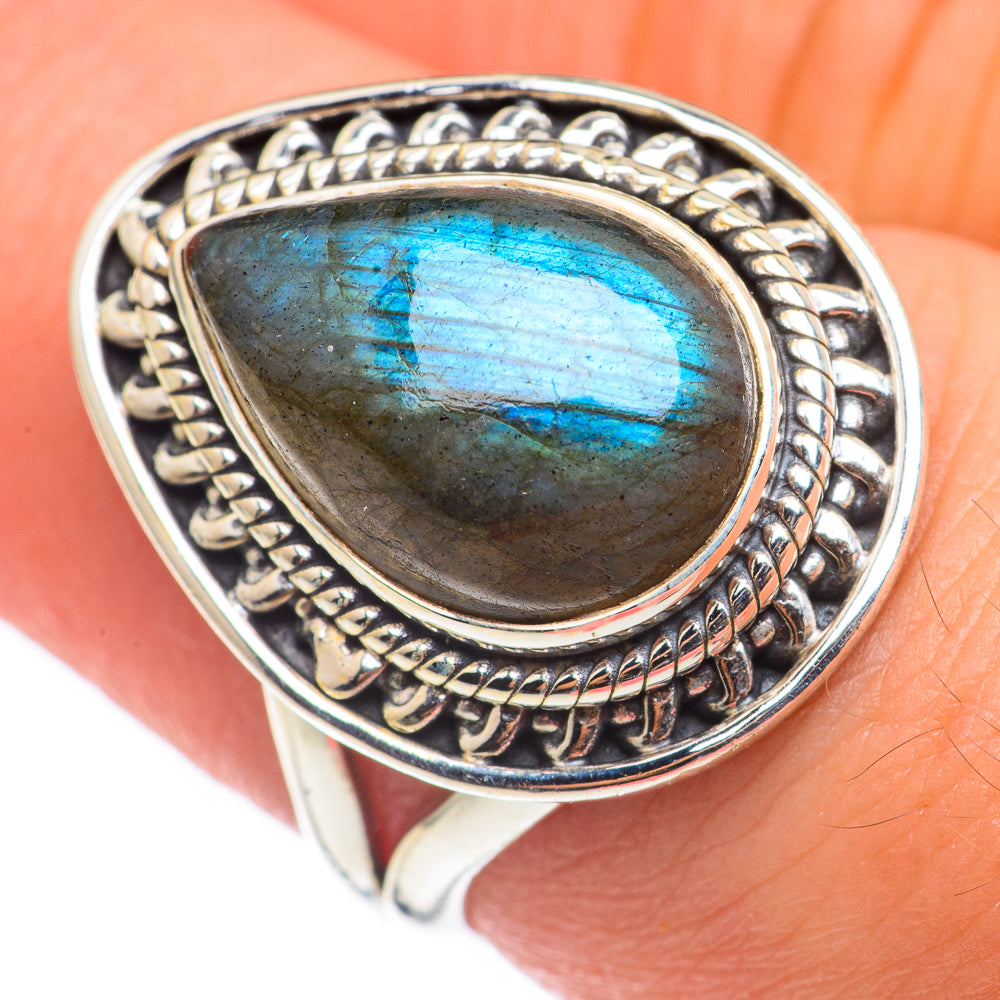 Labradorite Rings handcrafted by Ana Silver Co - RING68986