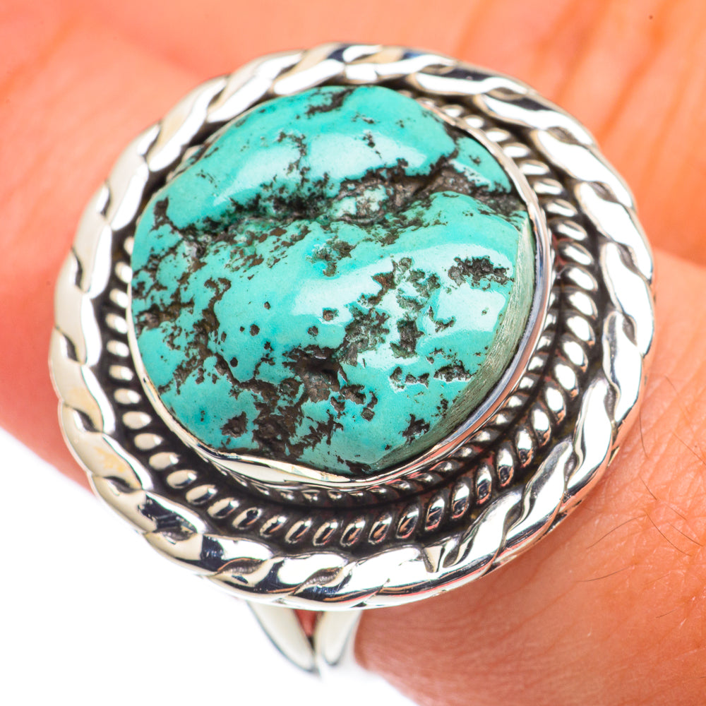 Tibetan Turquoise Rings handcrafted by Ana Silver Co - RING68992
