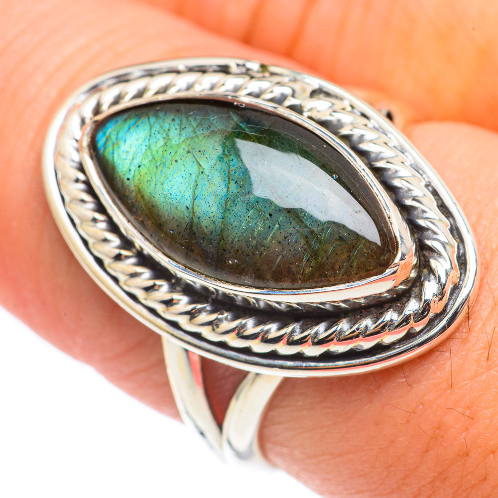 Labradorite Rings handcrafted by Ana Silver Co - RING68993
