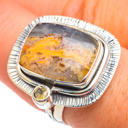 Plume Agate Rings handcrafted by Ana Silver Co - RING68997
