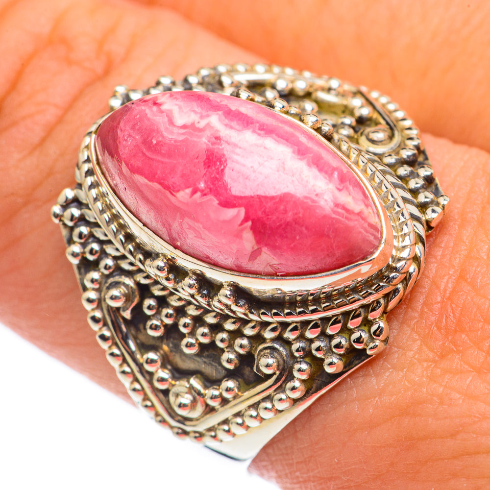 Rhodochrosite Rings handcrafted by Ana Silver Co - RING68999