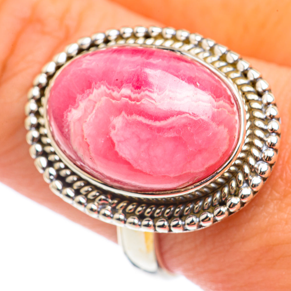 Rhodochrosite Rings handcrafted by Ana Silver Co - RING69002