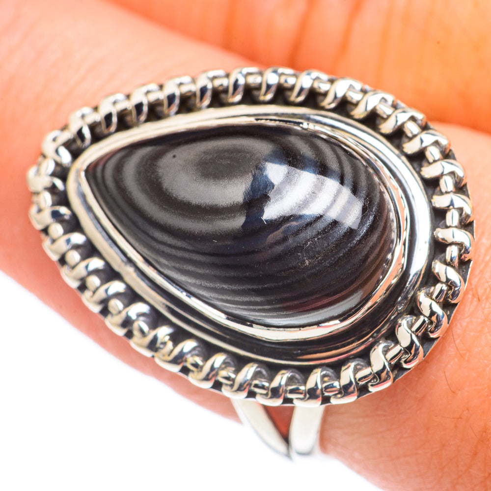 Psilomelane Rings handcrafted by Ana Silver Co - RING69012