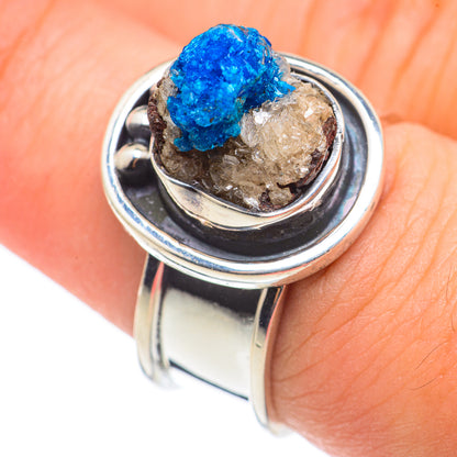 Cavansite Crystal Rings handcrafted by Ana Silver Co - RING69020