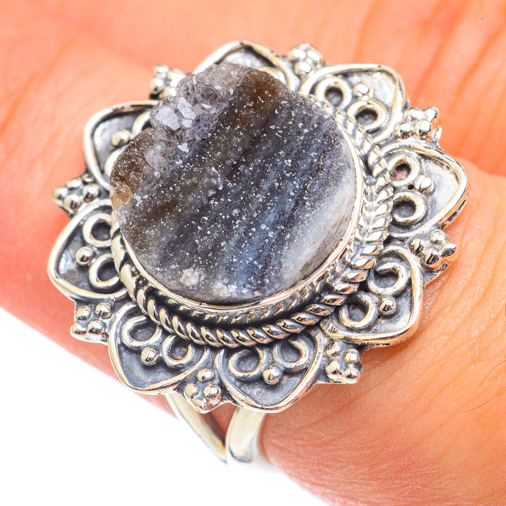 Desert Druzy Rings handcrafted by Ana Silver Co - RING69022