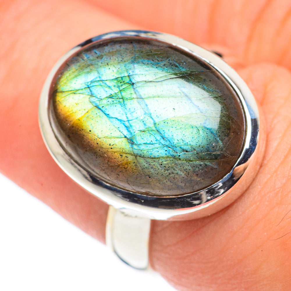 Labradorite Rings handcrafted by Ana Silver Co - RING69030