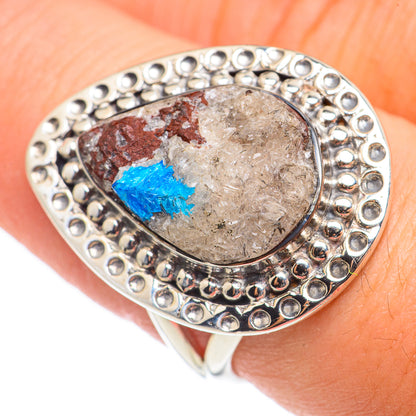 Cavansite Crystal Rings handcrafted by Ana Silver Co - RING69058