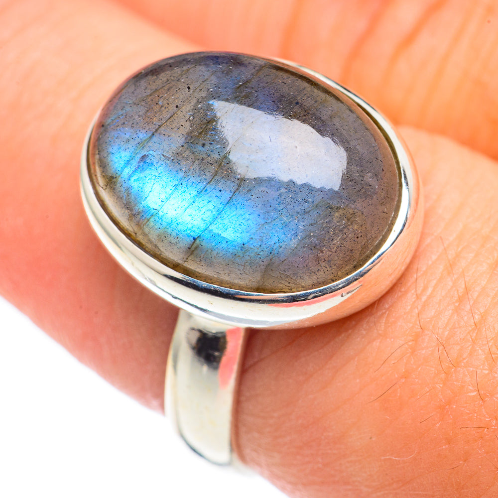 Labradorite Rings handcrafted by Ana Silver Co - RING69062