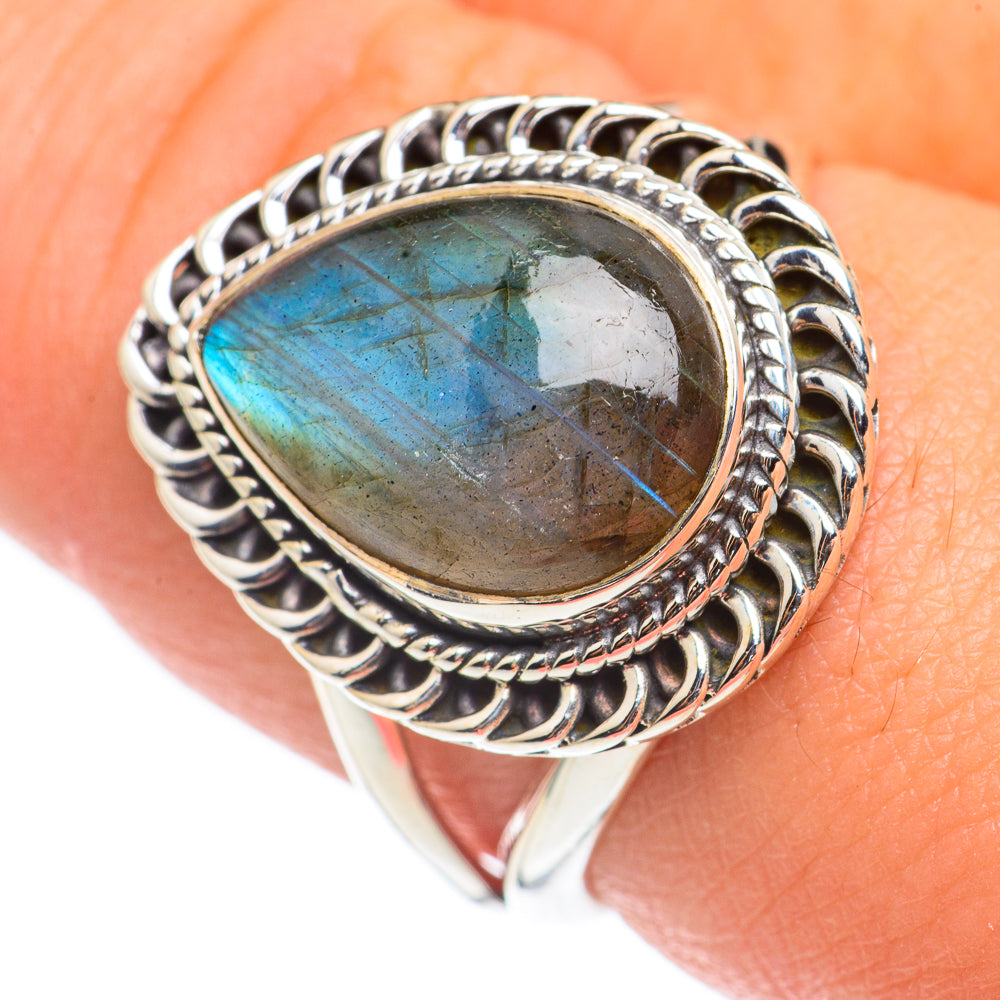 Labradorite Rings handcrafted by Ana Silver Co - RING69063