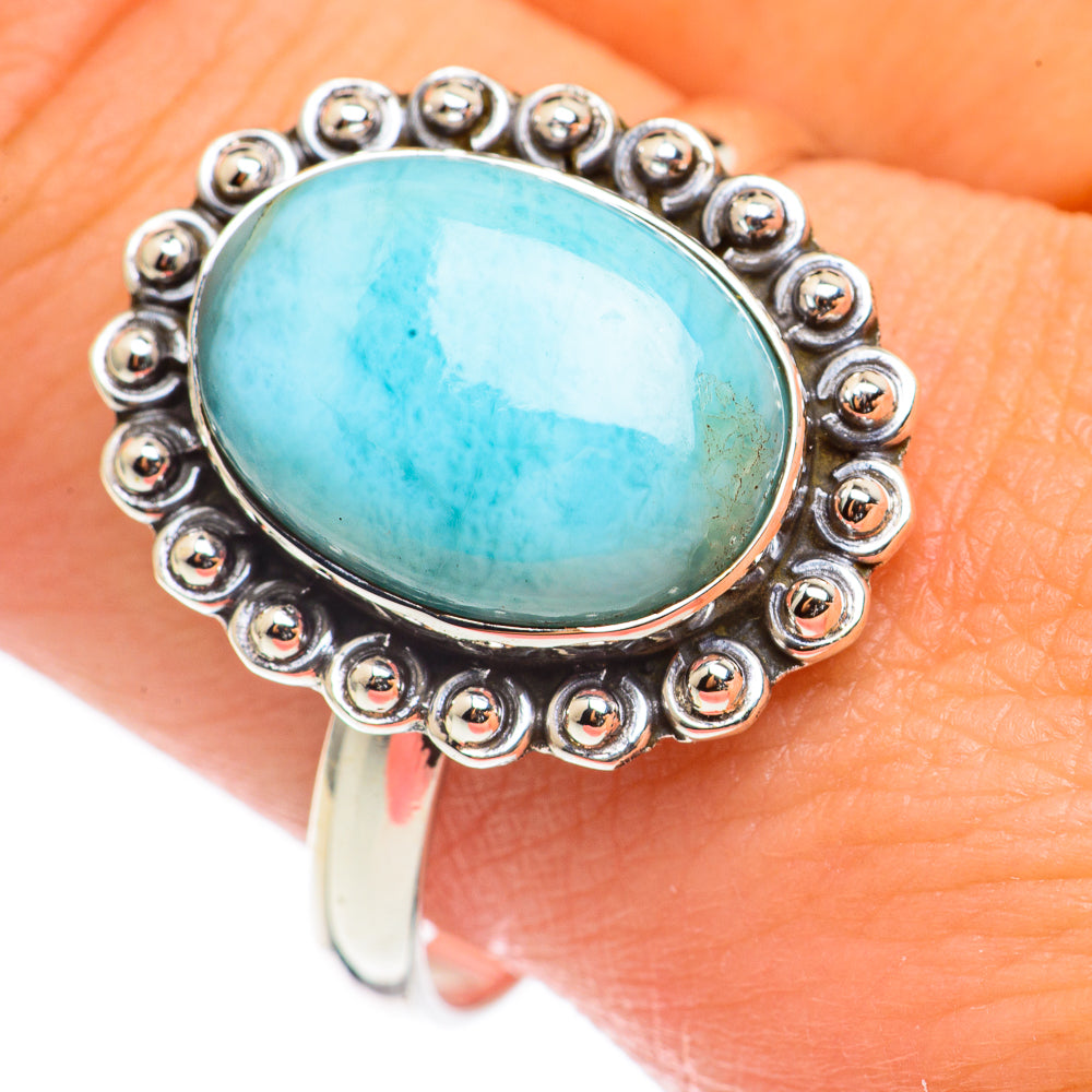 Larimar Rings handcrafted by Ana Silver Co - RING69065