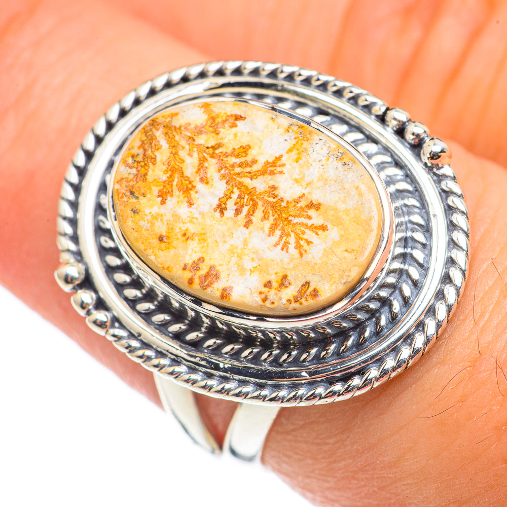 Germany Psilomelane Dendrite Rings handcrafted by Ana Silver Co - RING69069