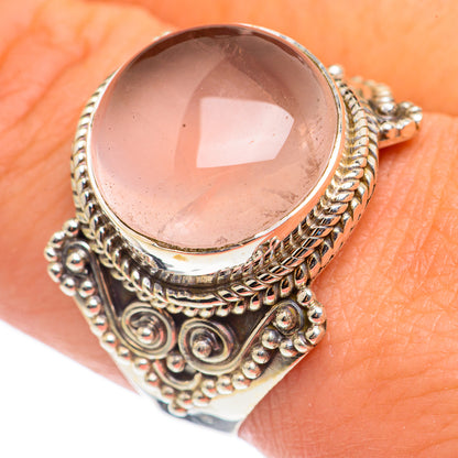 Rose Quartz Rings handcrafted by Ana Silver Co - RING69074