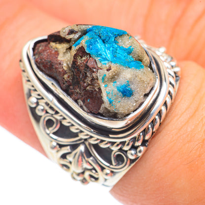 Cavansite Crystal Rings handcrafted by Ana Silver Co - RING69096