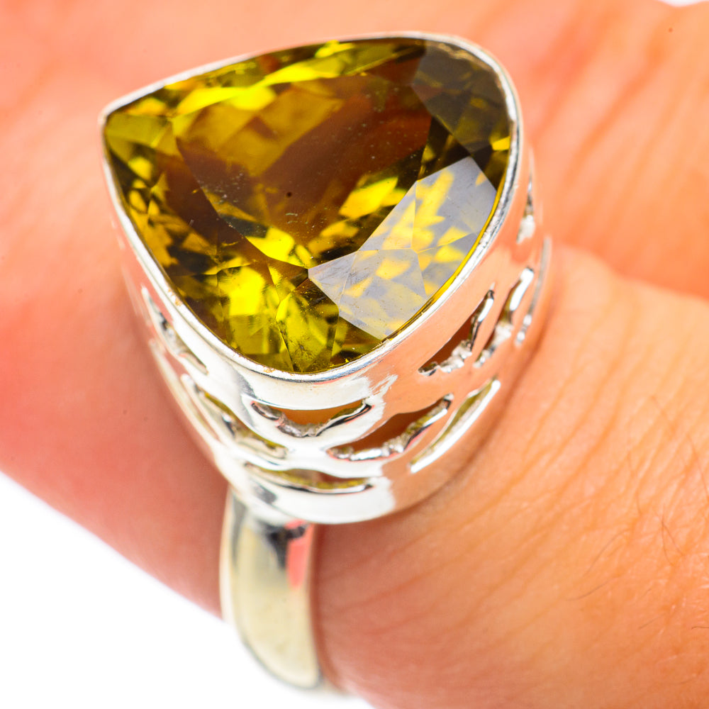 Olive Quartz Rings handcrafted by Ana Silver Co - RING69097