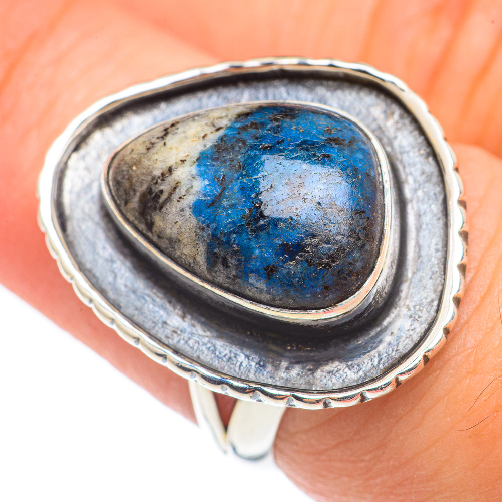 K2 Blue Azurite Rings handcrafted by Ana Silver Co - RING69103