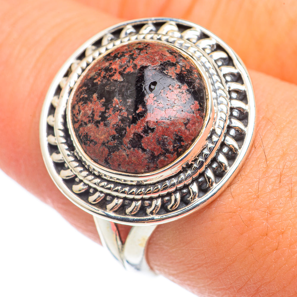 Fireworks Obsidian Rings handcrafted by Ana Silver Co - RING69109