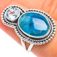 Chrysocolla In Quartz, Blue Topaz Rings handcrafted by Ana Silver Co - RING69128
