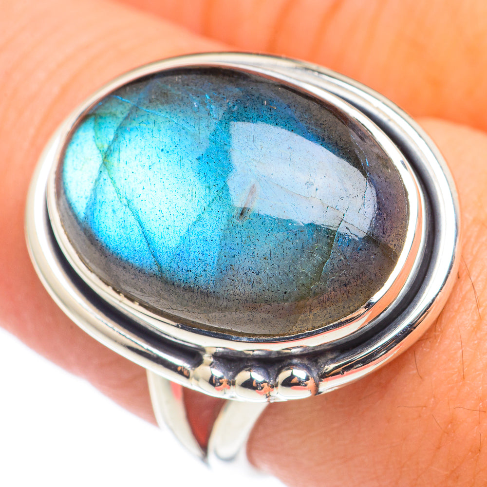 Labradorite Rings handcrafted by Ana Silver Co - RING69129