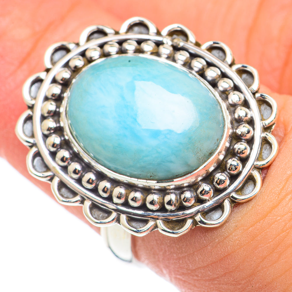 Larimar Rings handcrafted by Ana Silver Co - RING69133