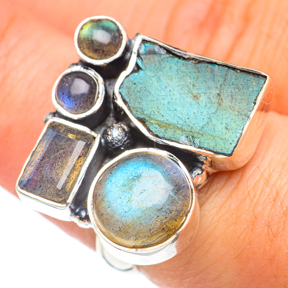 Labradorite Rings handcrafted by Ana Silver Co - RING69136