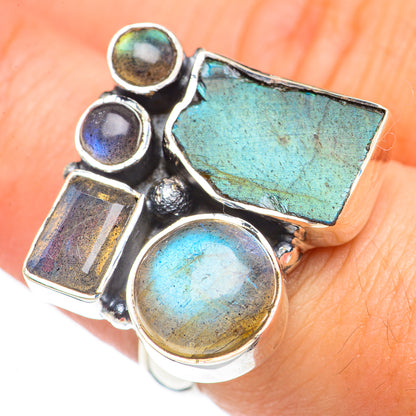 Labradorite Rings handcrafted by Ana Silver Co - RING69136