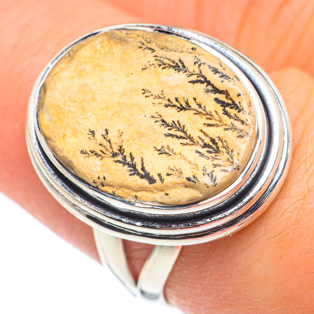 Germany Psilomelane Dendrite Rings handcrafted by Ana Silver Co - RING69139