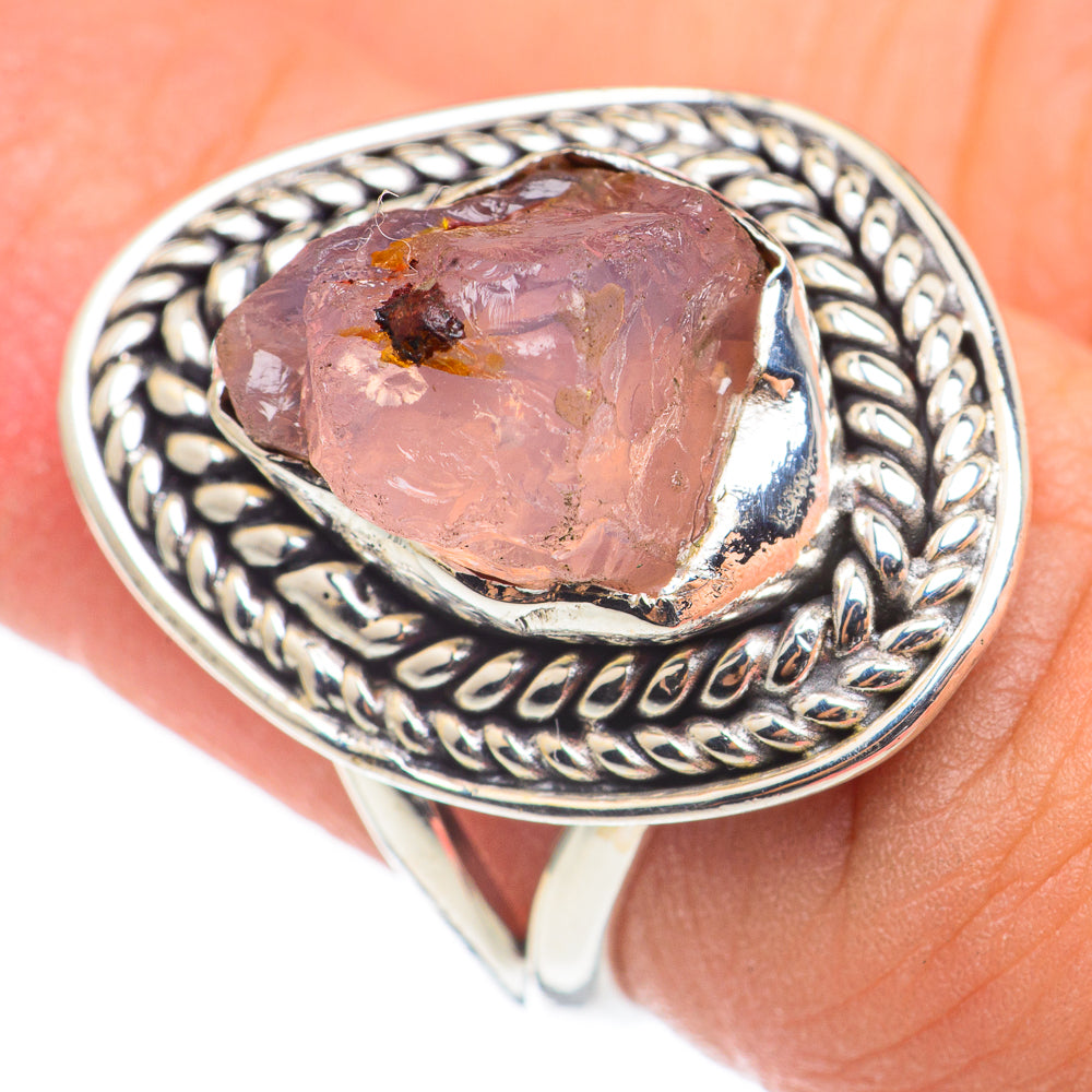 Rose Quartz Rings handcrafted by Ana Silver Co - RING69148