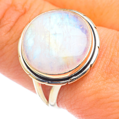 Rainbow Moonstone Rings handcrafted by Ana Silver Co - RING69157