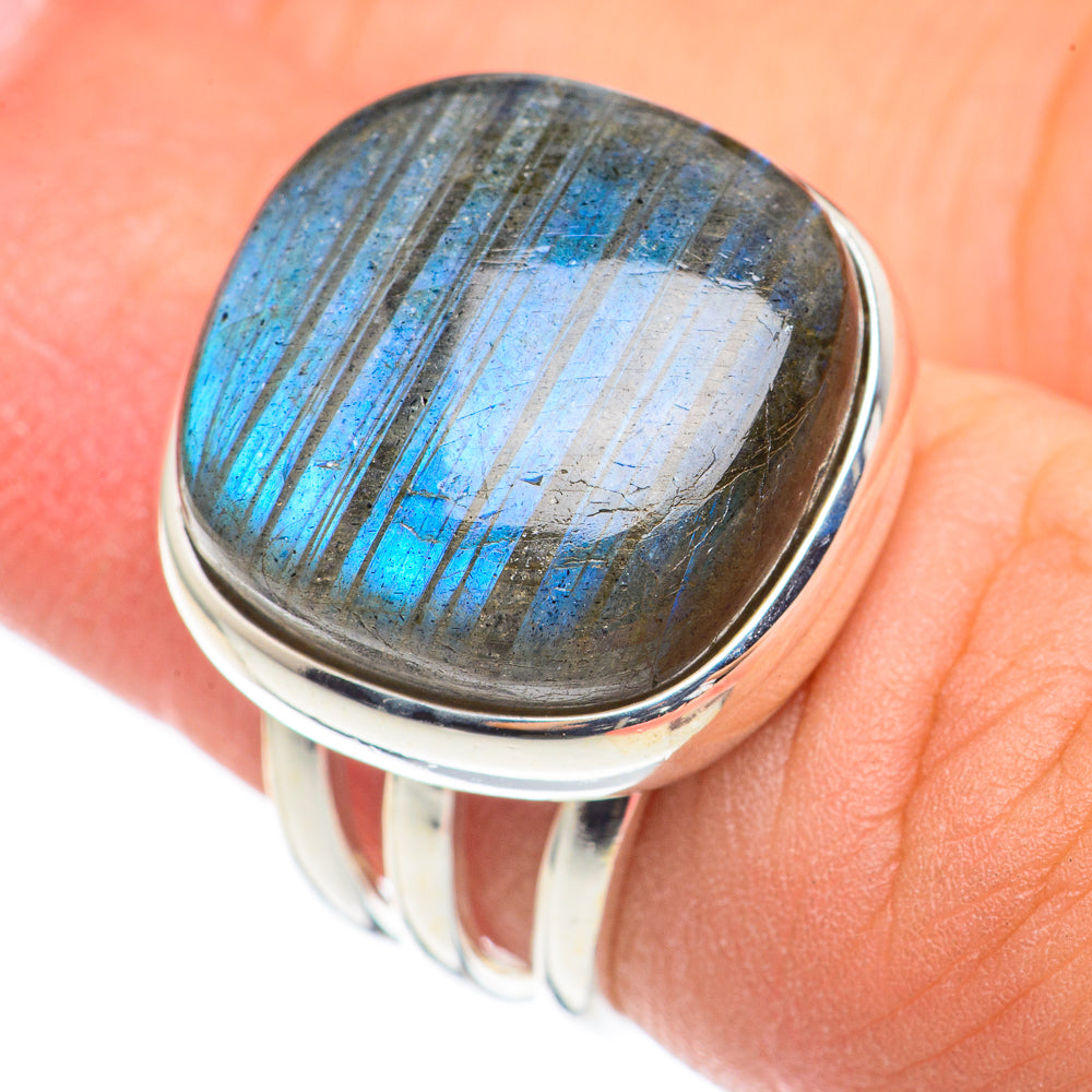 Labradorite Rings handcrafted by Ana Silver Co - RING69167