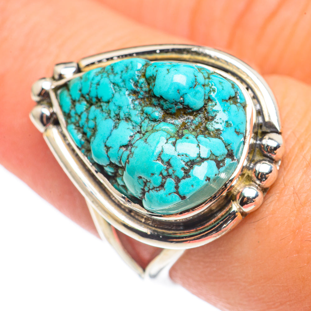 Tibetan Turquoise Rings handcrafted by Ana Silver Co - RING69168