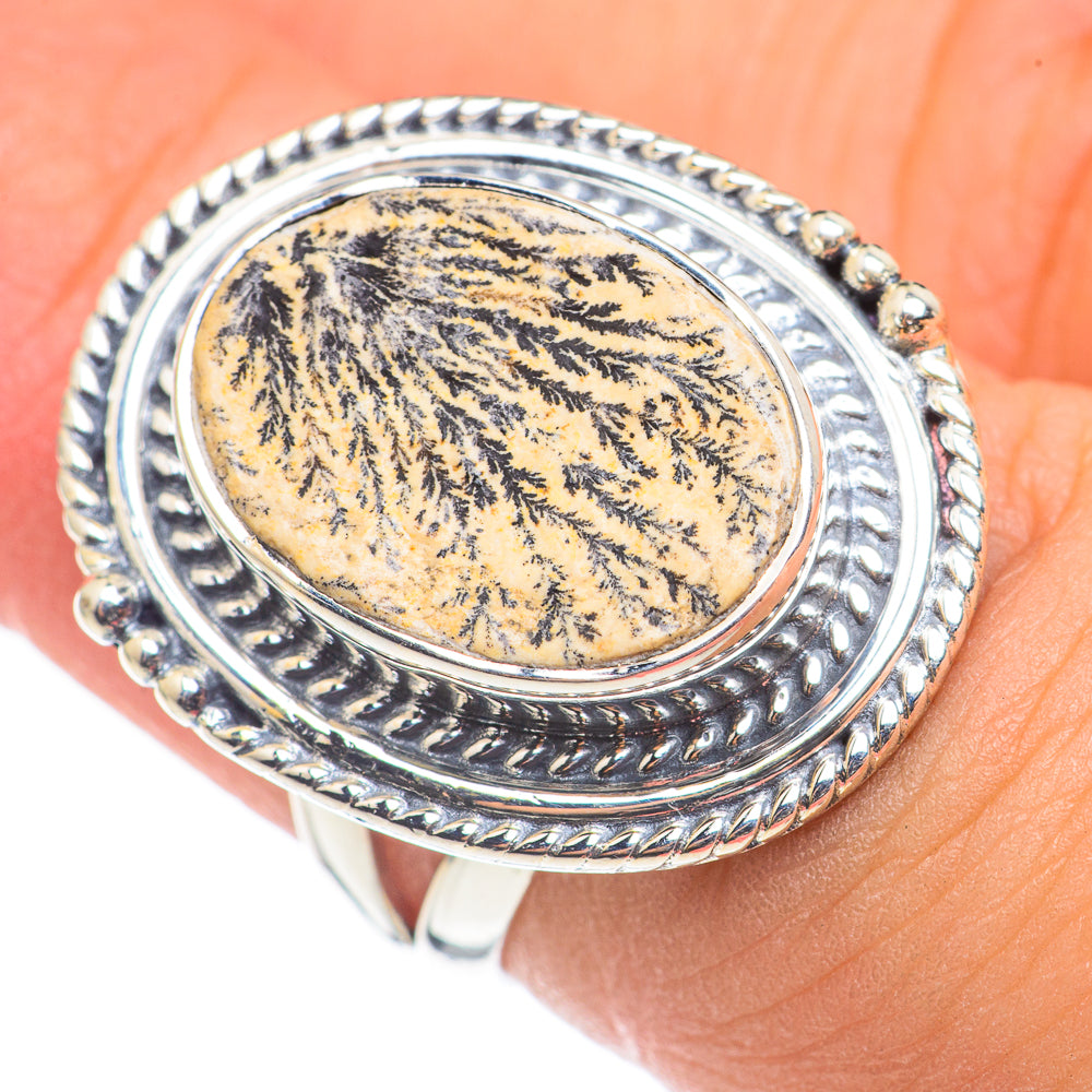 Germany Psilomelane Dendrite Rings handcrafted by Ana Silver Co - RING69177