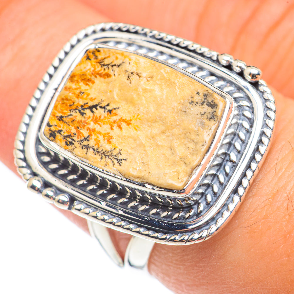 Germany Psilomelane Dendrite Rings handcrafted by Ana Silver Co - RING69204