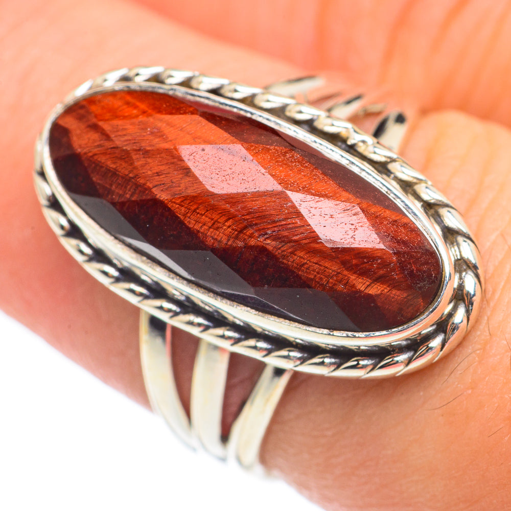 Red Tiger Iron Rings handcrafted by Ana Silver Co - RING69208